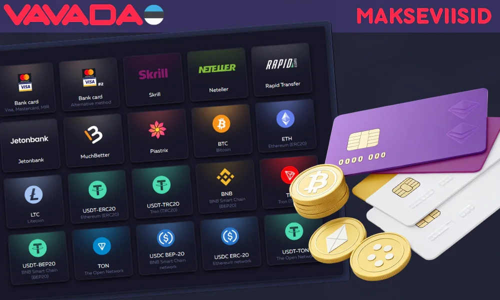 Sissemakse ja makseviisid numbril Vavada